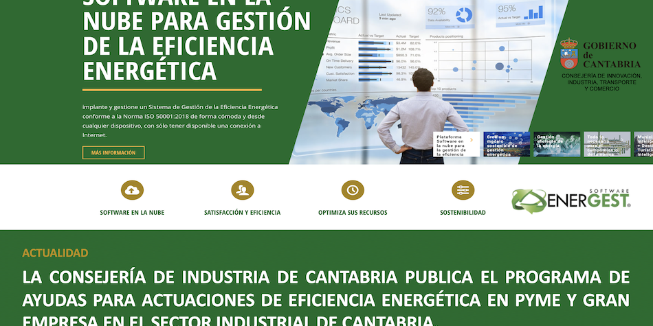 ayudas, eficiencia energetica, pyme, gran industria, sector industria, cantabria, energest, software ayuda iso 50001, eficiencia